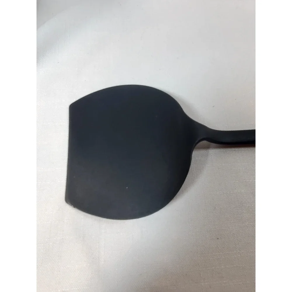 Black Silicone Spatula‎ Turner Heat Resistant Nonstick Safe Kitchen Utensil